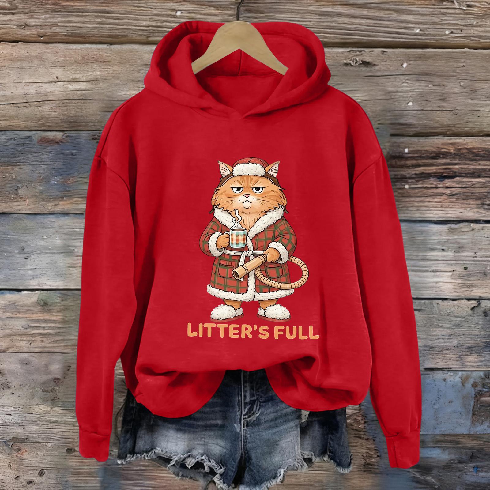 

Женская мода Повседневные универсальные толстовки на каждый день с длинным рукавом и капюшоном M красный