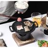 Amecke One-Person Yakiniku Grill Pan, Yakiniku Plate, Grill Plate, Aluminum Yakiniku Stove, Commercial-Grade, Mini, Tabletop, Round, with Dedicated Wo