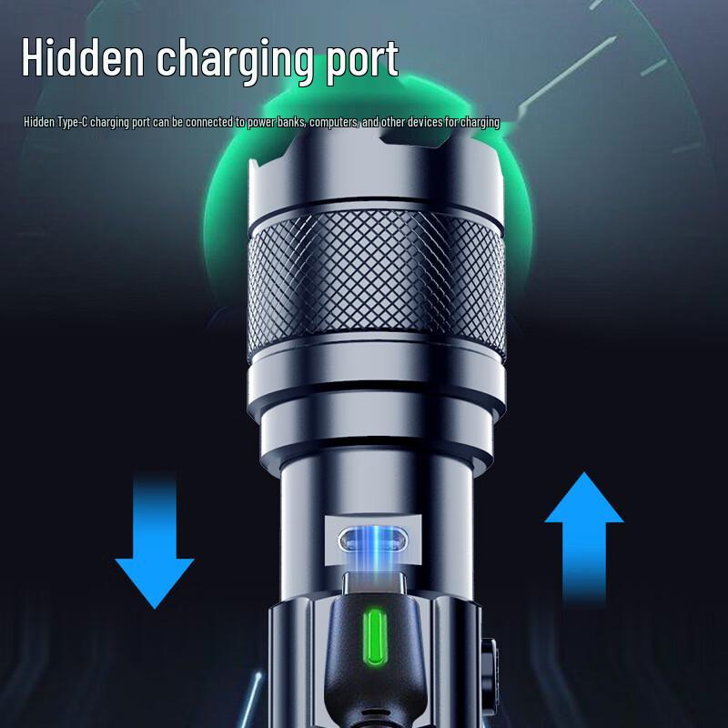Rechargeable LED Flashlight with Digital Display