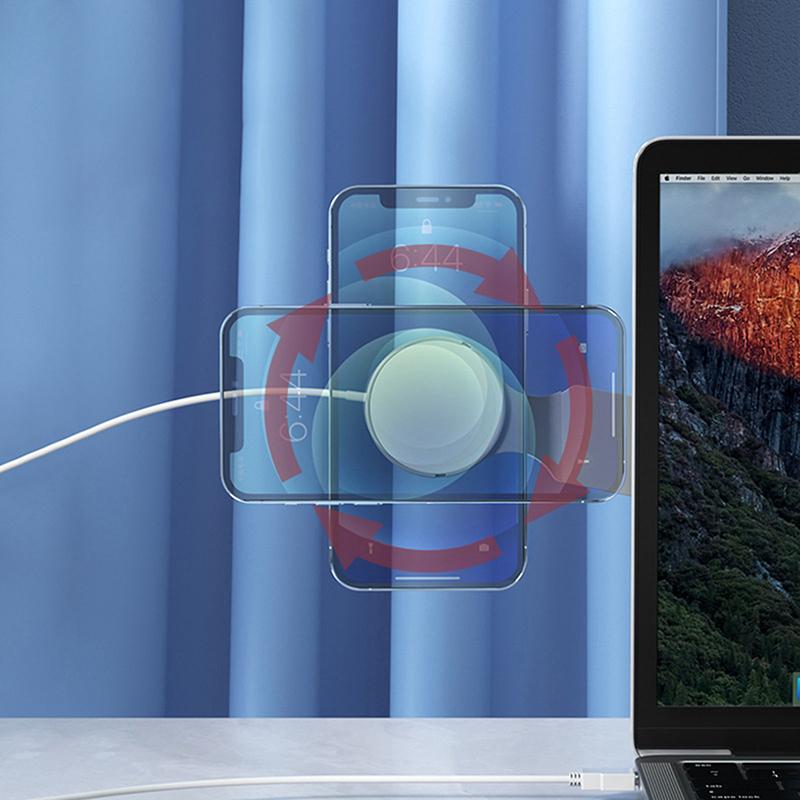 Magnetic Laptop Screen Phone Holder For Magsafe For Iphone 12 13 Computer Screen Lateral Magnetic Wireless Charging Stand