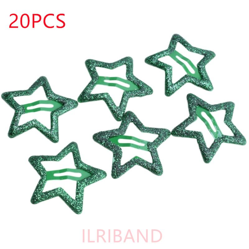 20pcs/lot 3CM Mini Star Hair Clip Kids Glitter Metal Hair Clips Barrettes Hairpins Girls Hair Accessories Headwear Styling Tools