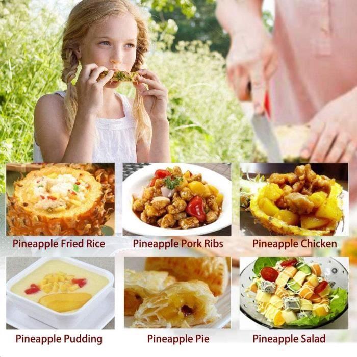 Pineapple Cutter - Stainless Steel - Non-slip Handle - Easy To Clean - Kitchen - 24x8.5cm