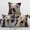 Housse de coussin 2D Chèvre Bizarre Vikama, Décoration de canapé à motif humoristique, Housse de coussin pour bureau et voiture, Décoration de maison
