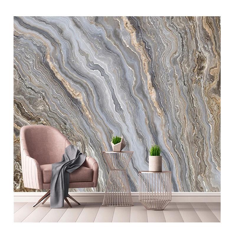 3d Wallpaper Modern Abstract Stone Pattern Golden Marble Mural Living Room Tv Background Wall Mural
