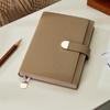 A5 Simple Business Office Study Work Meeting Record Notebook 128 Sheets Thicken Soft Pu Leather Daily Plan Diary Notebook