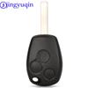 Jingyuqin 3 Buttons Replacement Remote Key Shell  Cover FOB Case for Renault Logan Sandero Clio Fluence Vivaro Master Traff