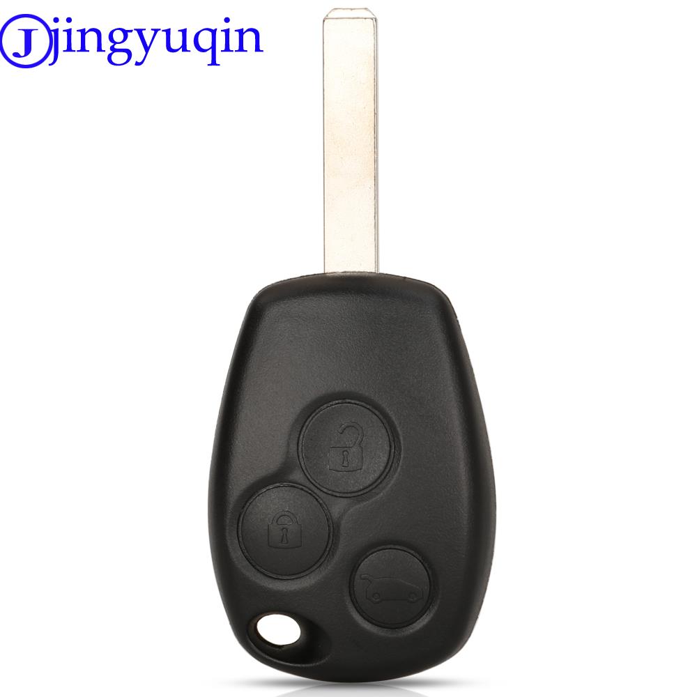 Jingyuqin 3 Buttons Replacement Remote Key Shell  Cover FOB Case for Renault Logan Sandero Clio Fluence Vivaro Master Traff