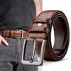 Retro Men PU Belt Versatile Pin Buckle Belt Luxury Zinc Zinc Alloy Leather Belt  Male