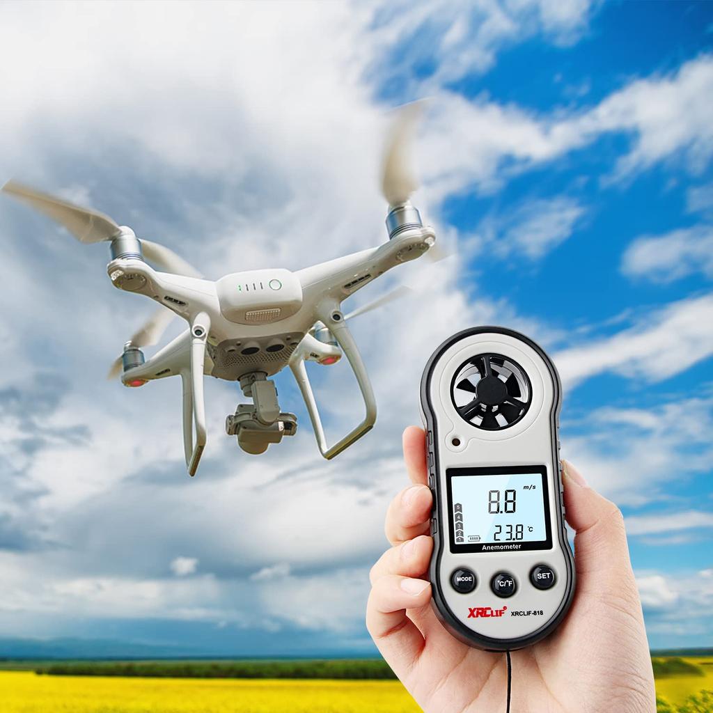 Digital Anemometer Anemometer Handling Anemometer Air Velocity Meter for Measuring Wind Cooling Temperature Anemometer Thermometer for Photographing