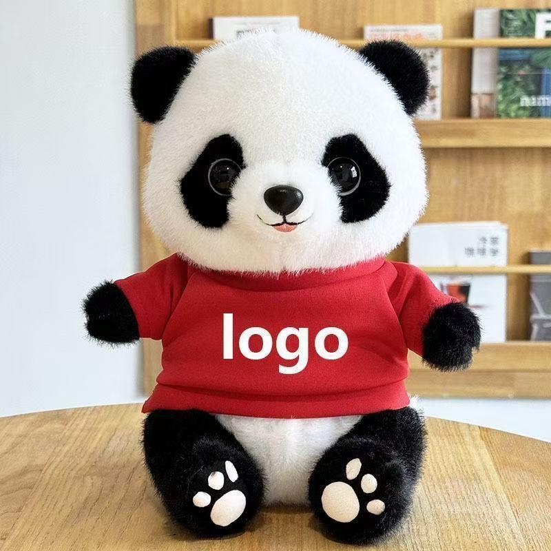 Adorable Panda Plush Toy with Outfit - Chengdu Souvenir and Festival Gift, Customizable with Logo.
