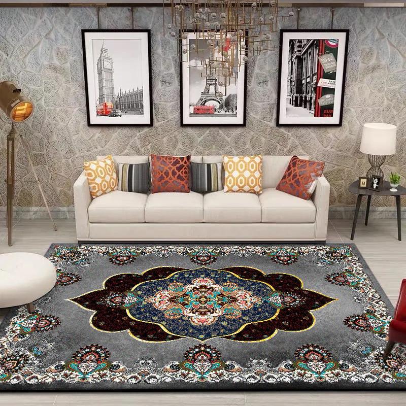 Retro American Style Carpet for Living Room Decoration Bedroom Carpets Large Size Luxury Lounge Rug Non-slip Coffee Tables Mat