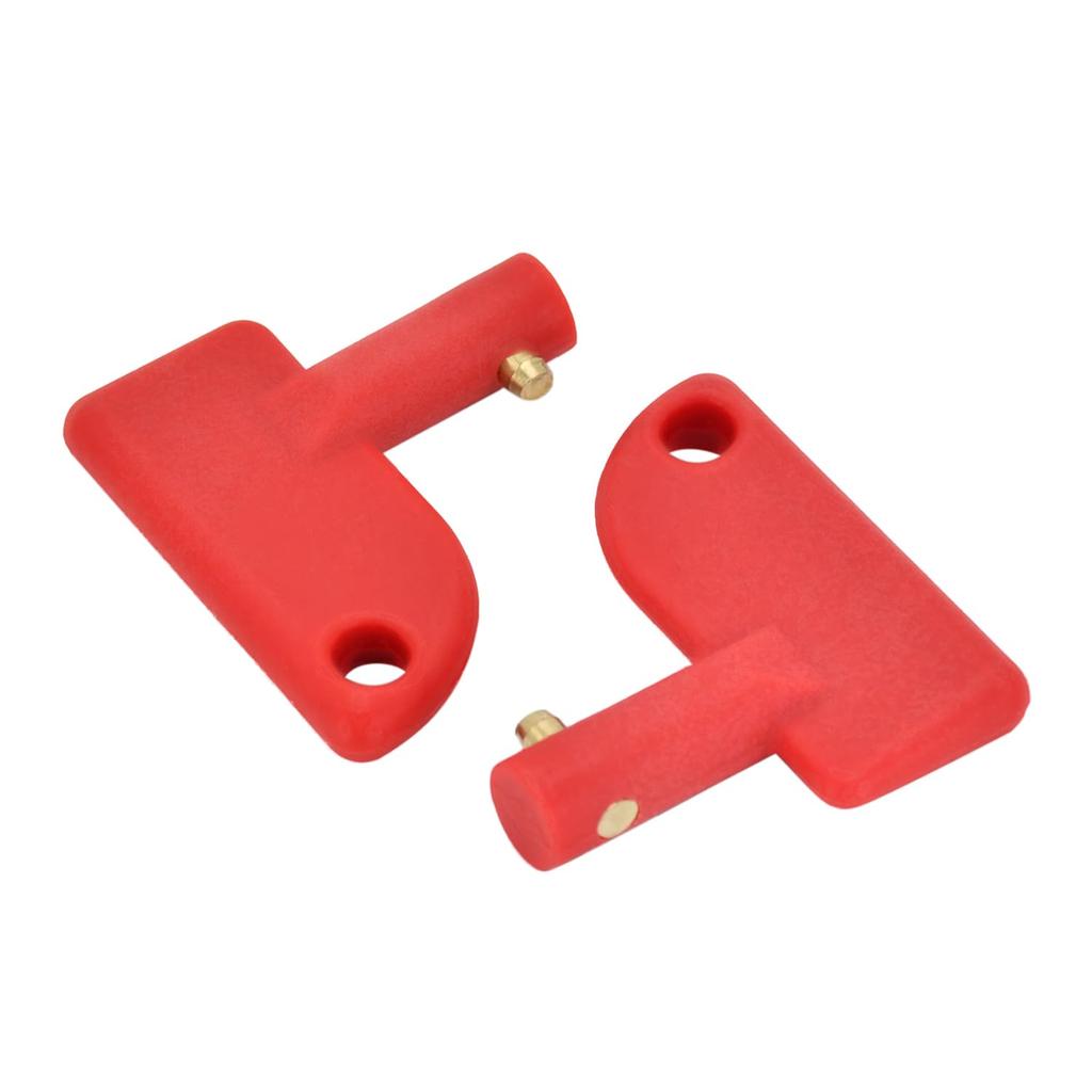 2X Battery Disconnect Switch Key Spare Mini Key Battery Disconnect Isolator Power Kill Switch Compatible with Marine Boat RV Car ATV Auto Truck Red