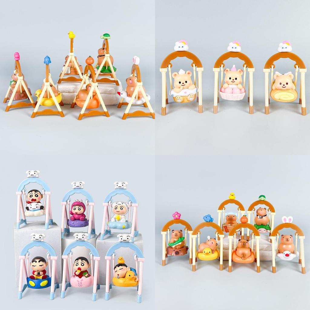 Sanrio Squirrel Swing Pvc Toy Blind Box Collectible For Kids And Fans
