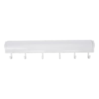 Wall Mounted Drying Rack Aluminum   Punchless Retractable Towel Rack with Hooks for Socks Underwear