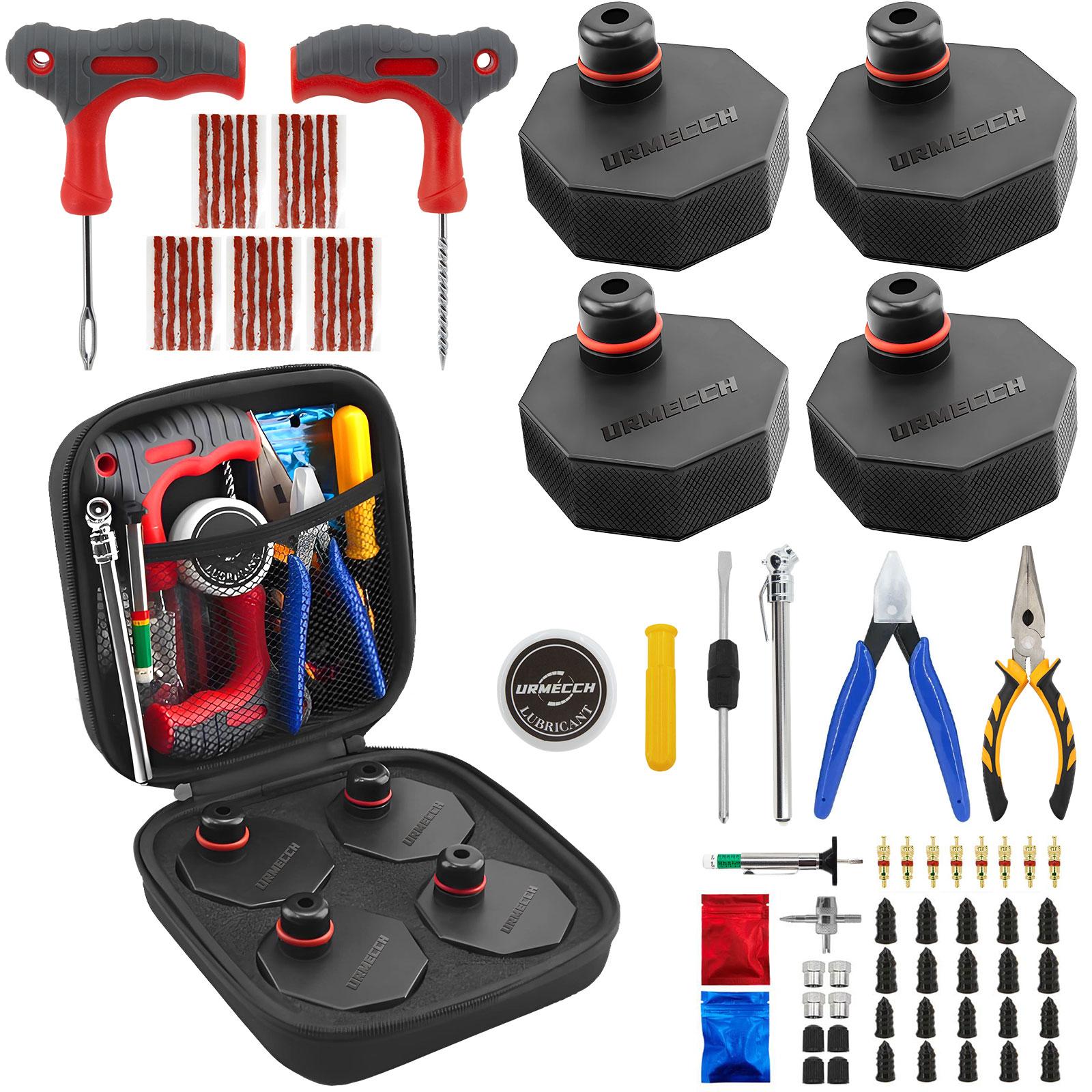 

Набор инструментов для ремонта шин из 75 шт. с подкладкой под домкрат Mach-E для Ford Mustang 2021-2024, резиновая подкладка под домкрат, аксессуары для подъема автомобиля, ящик для хранения 75PCS