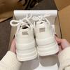Small Height Increase Recommended 2025 Summer New Muffin Shoes Platform White Shoes Female Students Versatile Casual Board Shoes
