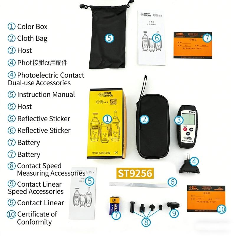 Professional 3 Feature Tachometer For speed Assessment Including Display Screen And Auto Shutdown