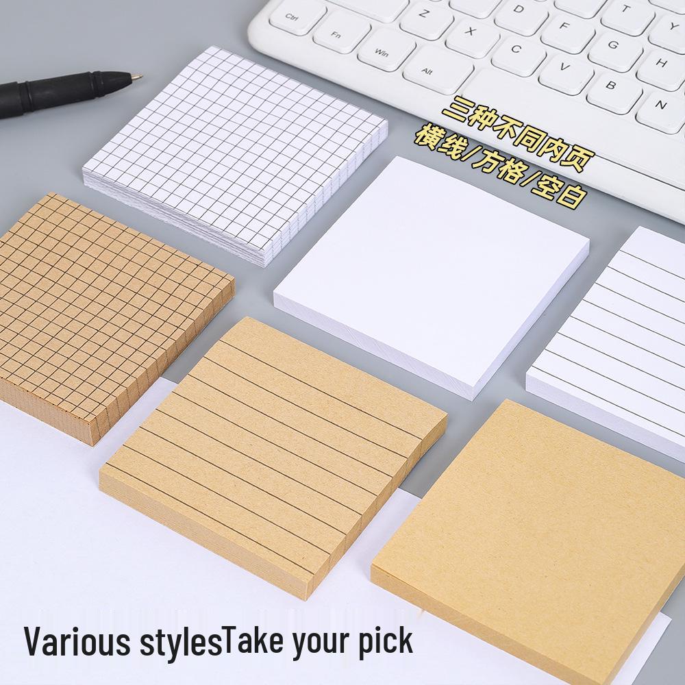 Creative Minimalist Sticky Notes: Strong Adhesion, Tear-Free, Portable Notebook for Students & Office Use