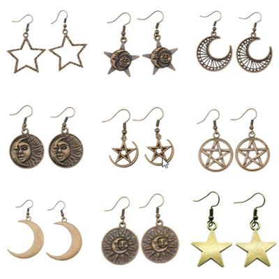 1 Pair Stars And Moon Charms For Women Fashion Earrings Dangle Earrings