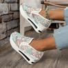 2024 Spring Women's Lace Mesh Slip-On High Heel Platform Shoes