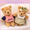 Dress Teddy Hoodie Bear Keychain Plush Toy Stuffed Doll Bag Gift Decoration