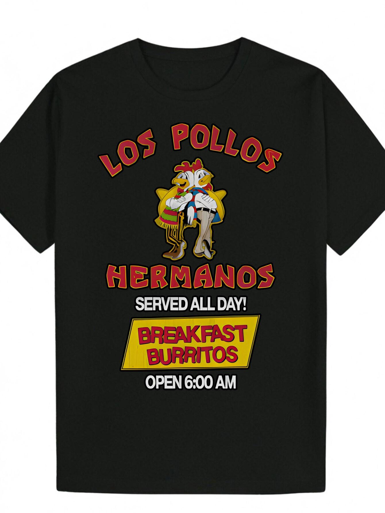 

Short Sleeve T-shirt - Navy Blue LOS POLLOS HERMANOS Graphic Print L