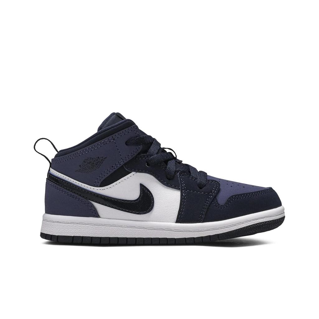 Air Jordan 1 Mid Toddler 'Obsidian Sanded Purple' (Unisex) Obsidian / Sanded Purple / White / Obsidian Toddler Shoes 640735 445