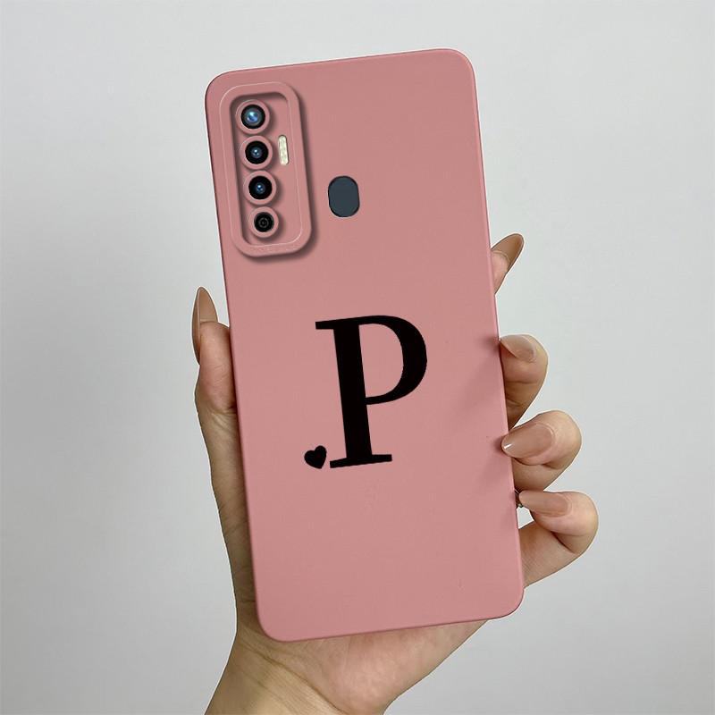 Funda for Tecno Camon 17 Case 4GB/6GB 128GB 6.6” Cute Letters Soft TPU Shockproof Liquid Silicone Phone Cover For Tecno Camon 17