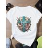 European Size Cross with Faith Women's Plus Size Sports Short Sleeve T-Shirt