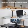 Desktop Headphone Stand Aluminum Alloy Wood Curved Top Headset Holder