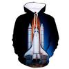 Herbst Space Shuttle Rakete 3D Druck Hoodies Herren Damen Mode Lässige Sweatshirts Übergroßer Hoodie Pullover Trainingsanzug Kleidung
