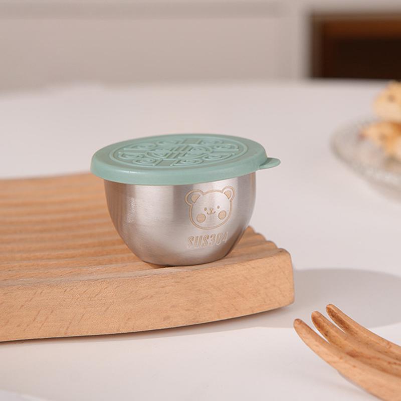 Barbecue Dipping Cup Stainless Steel Dipping Sauce Cup Outdoor Portable Seasoning Dish Salad Jam Cup Western Seasoning Dish