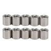 50PCS Cylindrical Coupling Nuts 304 Stainless Steel Female Thread Nut M6 Round Connector Nuts