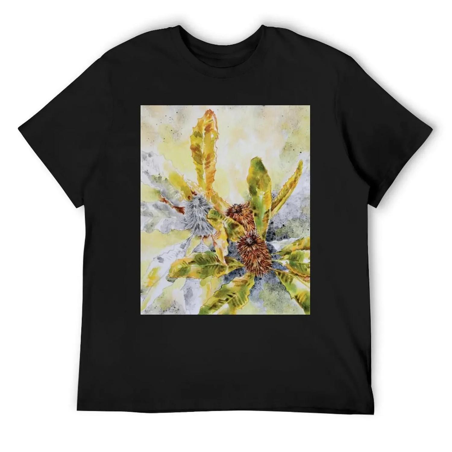 Australian Banksia Leaves and Spent Flowers T-Shirt summer clothes new edition graphic t shirts plain t shirts men XXXXXL разноцветный