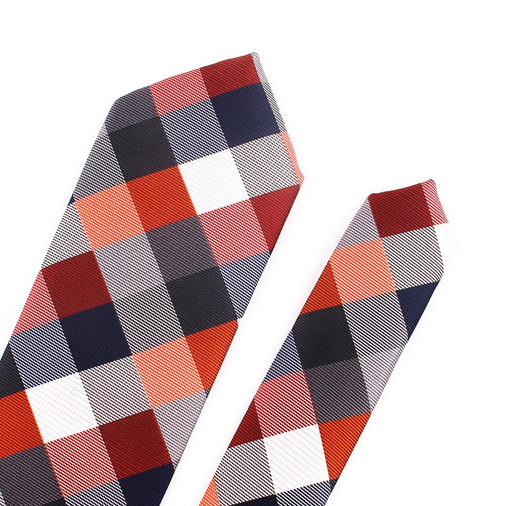 New Jacquard Woven Neck Tie For Men Classic Check Ties Fashion Polyester Mens Necktie For Wedding Business Suit Plaid Tie