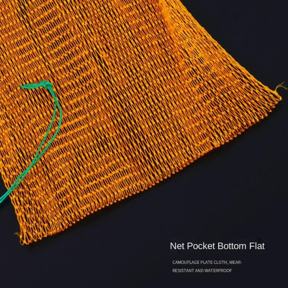 Yellow Green Fish Cage Foldable Thread Collapsible Fish Cage Toughness Fishing Net Bag  Fishing