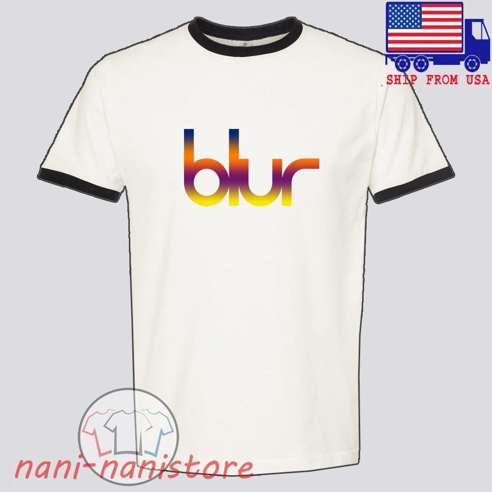 

Blur Men#039;s Ringer Black Size S3XL Unisex T-Shirt S