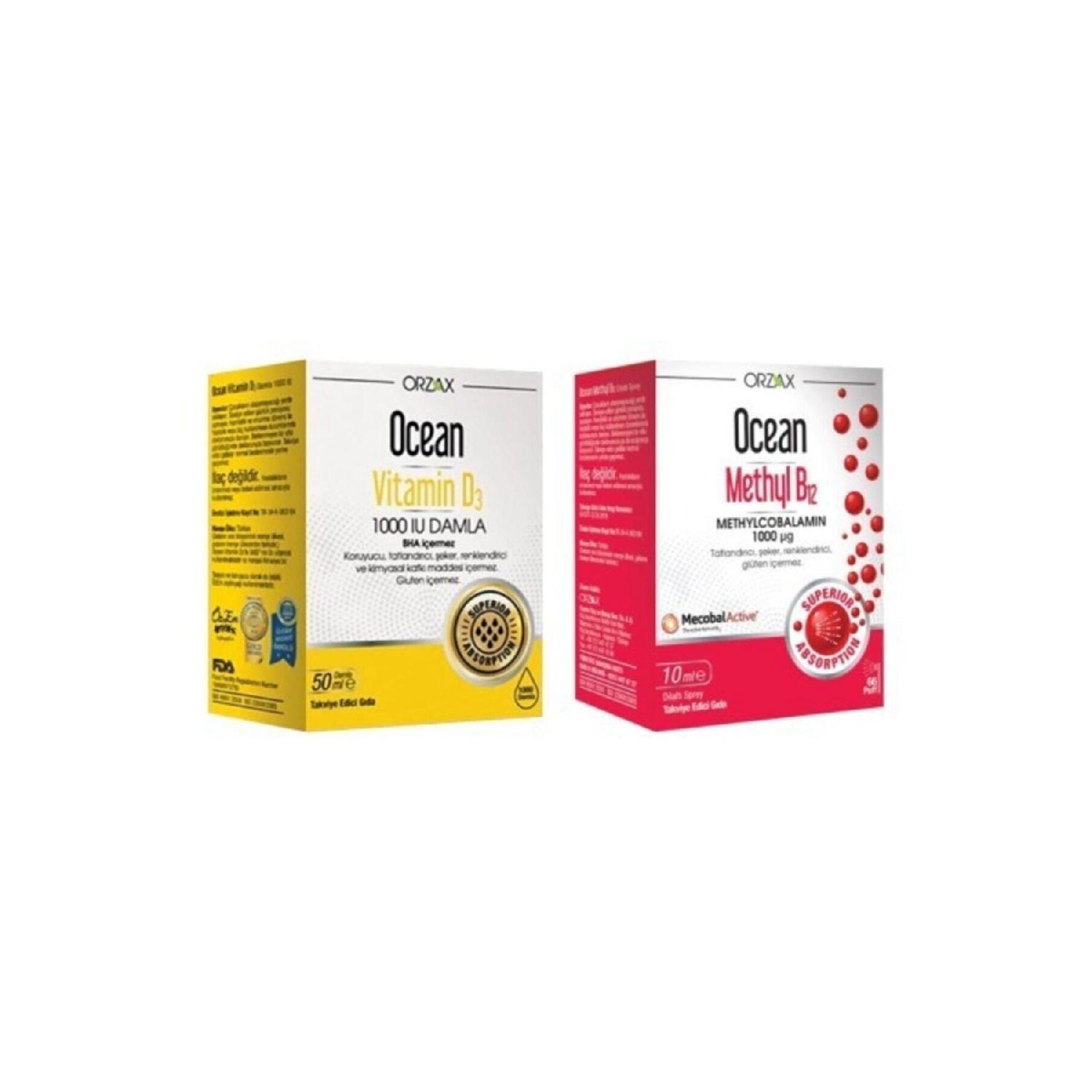 

Methyl B12 10ml Spray And Ocean Vitamin D3 1000iu 50ml Drops