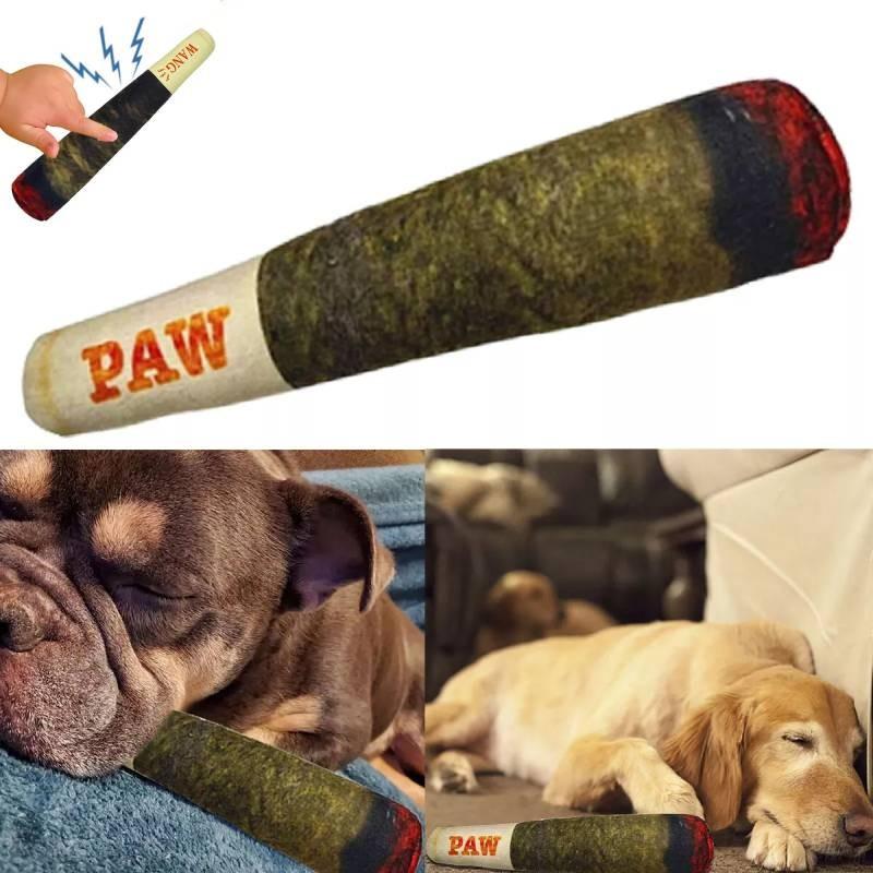 Jouet pour chien réaliste en forme de cigare vert Fabriqué en peluche de qualité supérieure Pour des animaux heureux