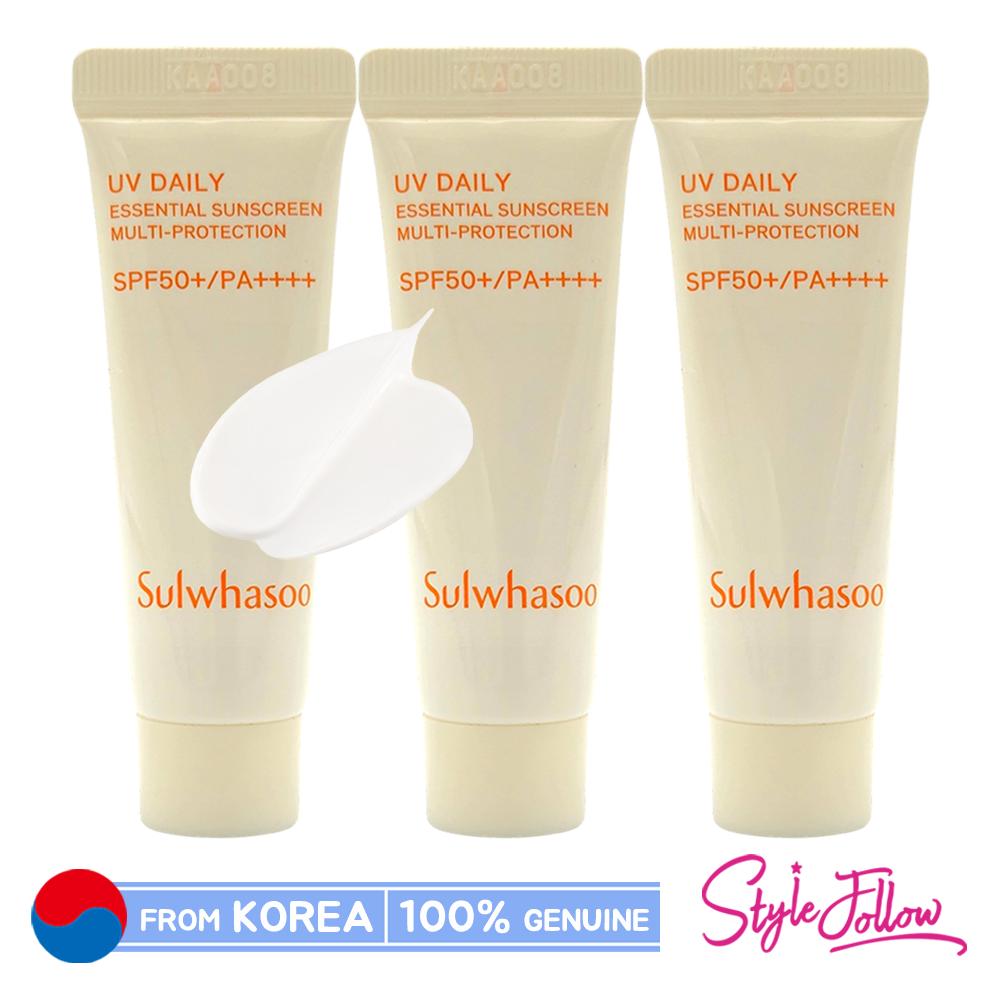3ks/30ml_[SULWHASOO] UV Daily Essential Multi-Protection Sunscreen 10ml (SPF 50+/PA++++) Vzorek