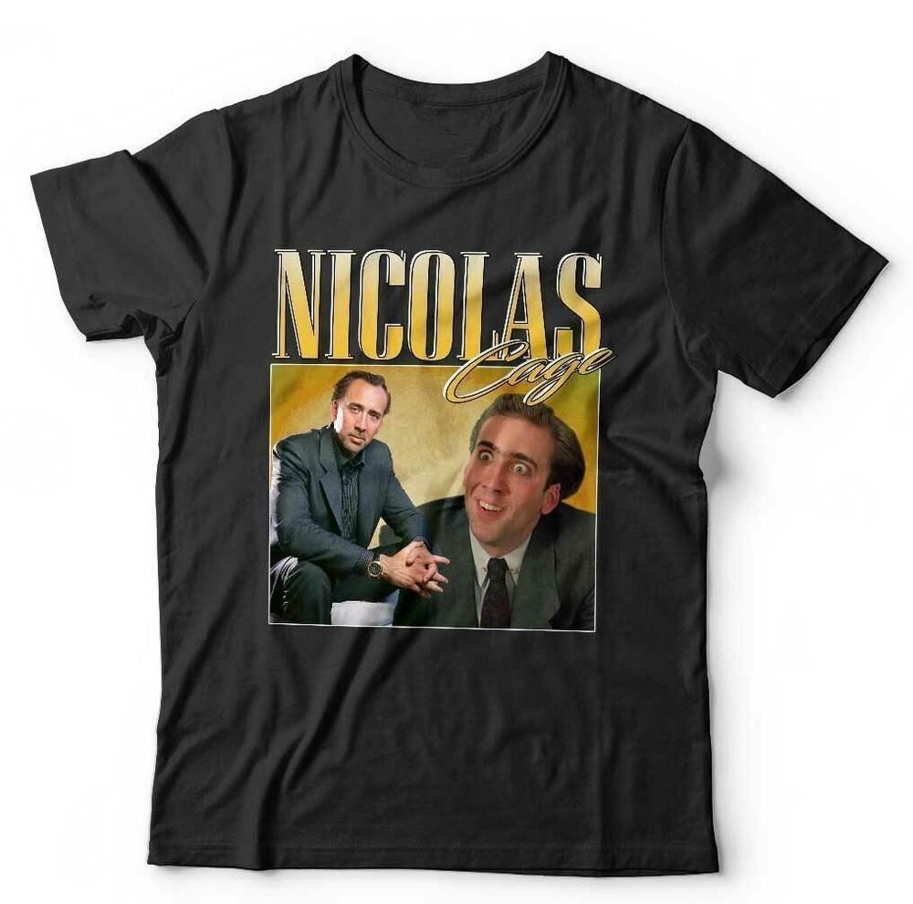 Nicolas Cage Tshirt Appreciation Unisex Homage Throwback Stag Hen Do Funny