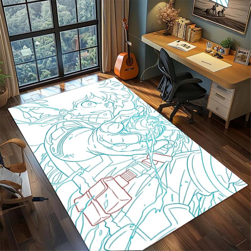 

My Hero Academia Non Slip Bedroom Carpet Large Washable Area Rug Gamer Room Decor 60x90cm