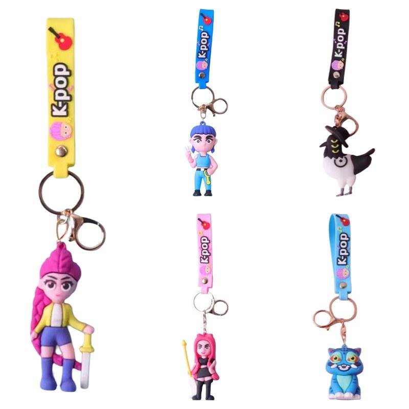 Kpop Demon Hunter Keychain Huntrix Keyring Backpack Hanging Keychain Party Accessories Huntrix Fans Party Favor Gifts