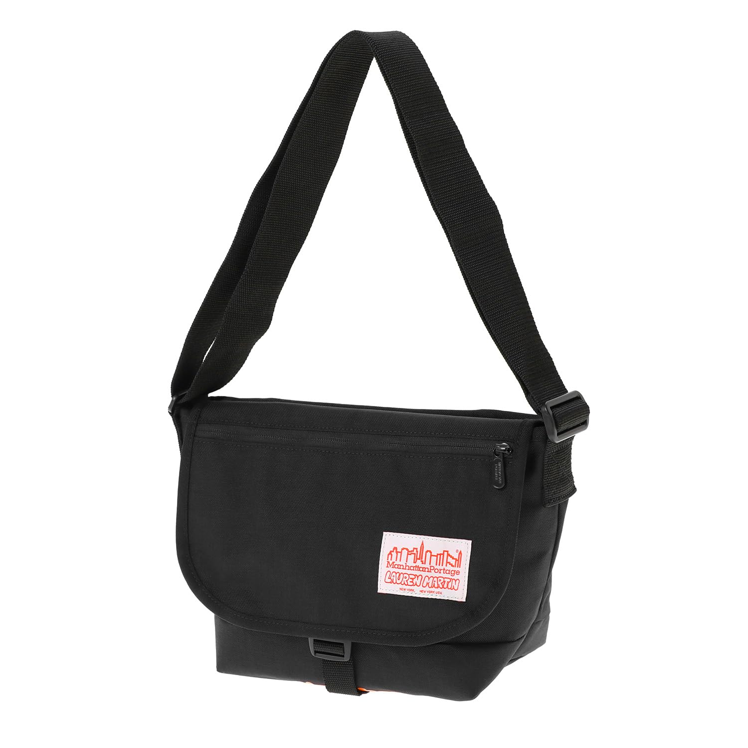 

Genuine Messenger Bag MP1605JRFZPLVLLAUREN Nylon Messenger Bag JR Flap Zipper Pocket Vinyl Lining Lauren Martin Black [Manhattan Portage] [Official] чорний
