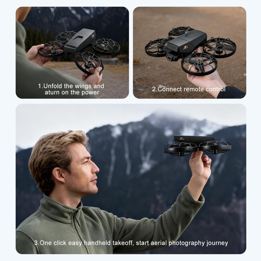 Genuine M8 RC Foldable Drone with Screen Brushless Motor Obstacle Avoidance 8K Profesional HD Dual Camera WIFI Quadcopter Toy