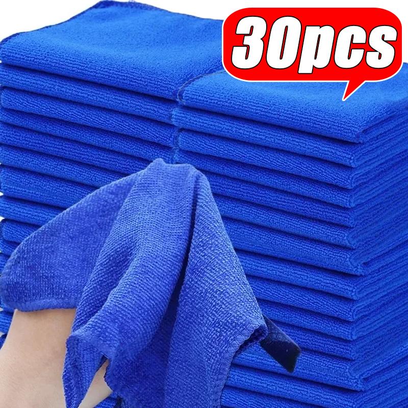 1-30pcs Microfiber Car Wash Towels Extra Soft Cleaning Rag Universal Washing Tools Auto Wash Duster Towel Car Cleaning Tool