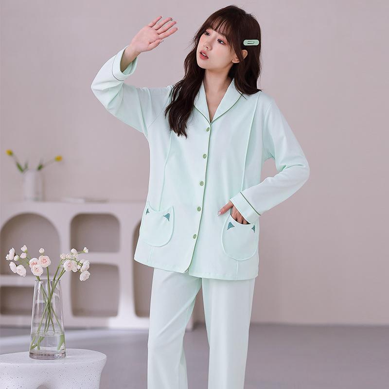 Cotton Postpartum Clothing Four Seasons Type A Breastfeeding Sleepwear Outerwear Home Clothes Pregnant Women's Set