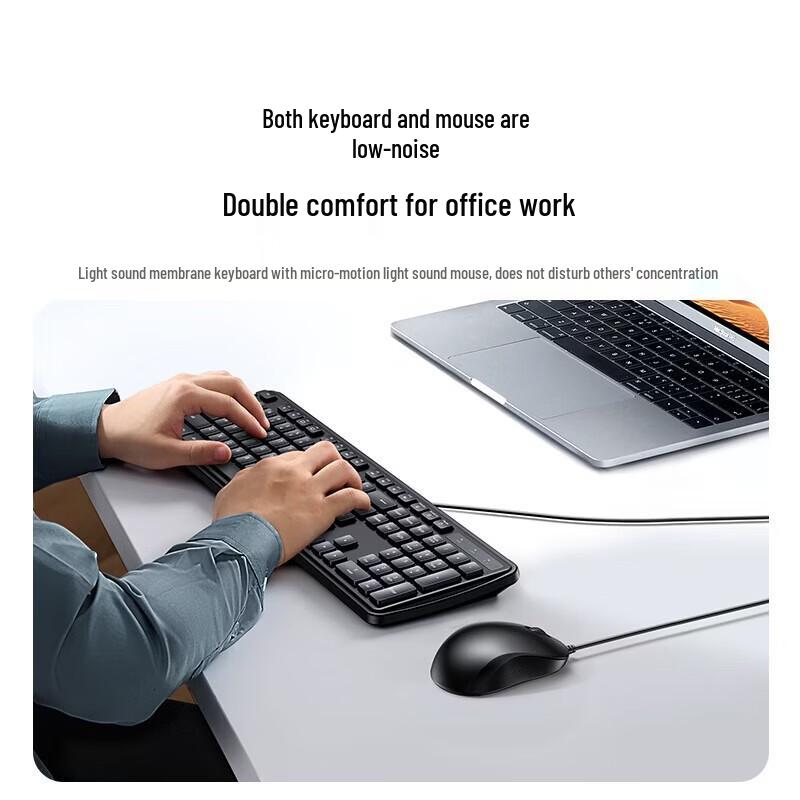 UGREEN Wired Silent Office Keyboard and Mouse Combo