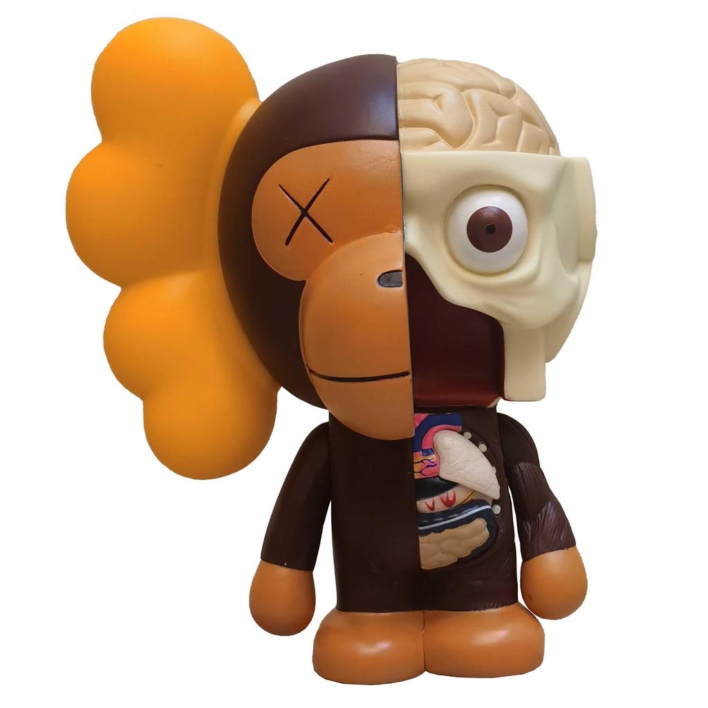 Kaws Semi-Dissected Bear Figure Ornament - Trendy Decorative Toy for Living Room Collection Gift