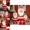 Creative Plush Santa Claus Doll With Long Legs Soft Cotton Outfit For Festive Decor